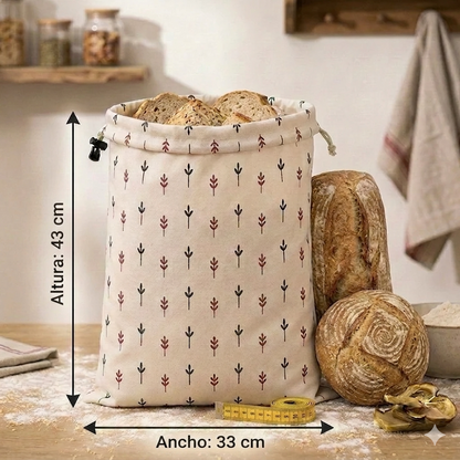 Bolsas de pan de primera calidad hechas de 100% algodón y cera de abeja.