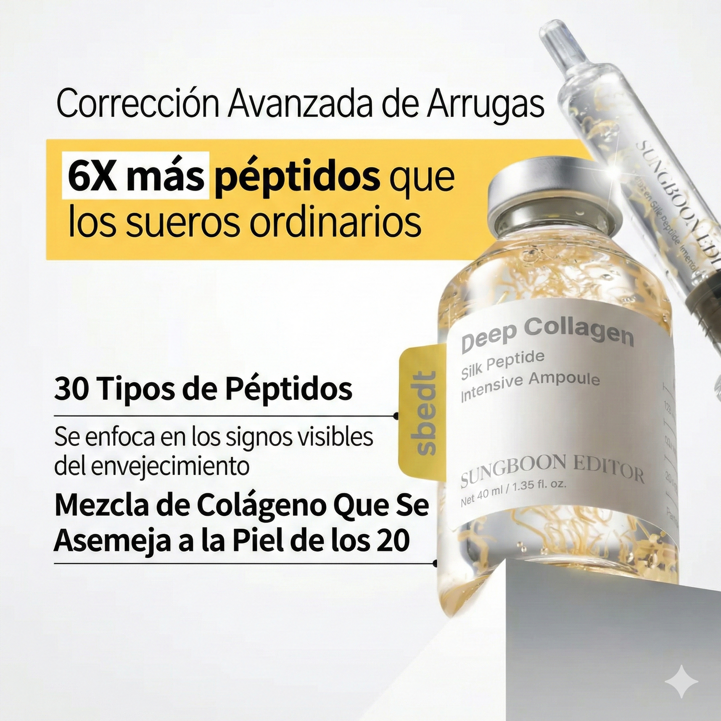 Ampolla con péptidos de seda para efecto lifting - Antiedad (40 ml)