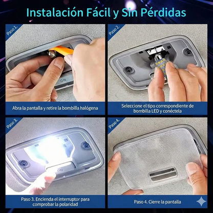 Kit de luces LED para el interior del coche - 42 piezas