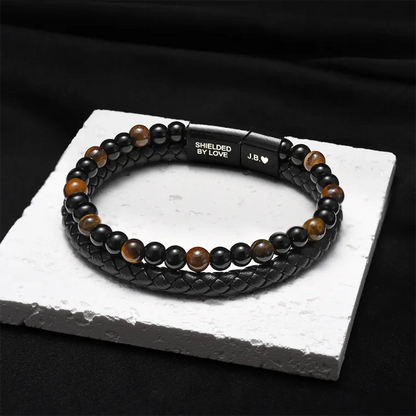 Brazalete de ojo de tigre del escudo del hijo