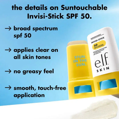 Protección Solar Invisible Stick FPS 50 Resistente al Agua