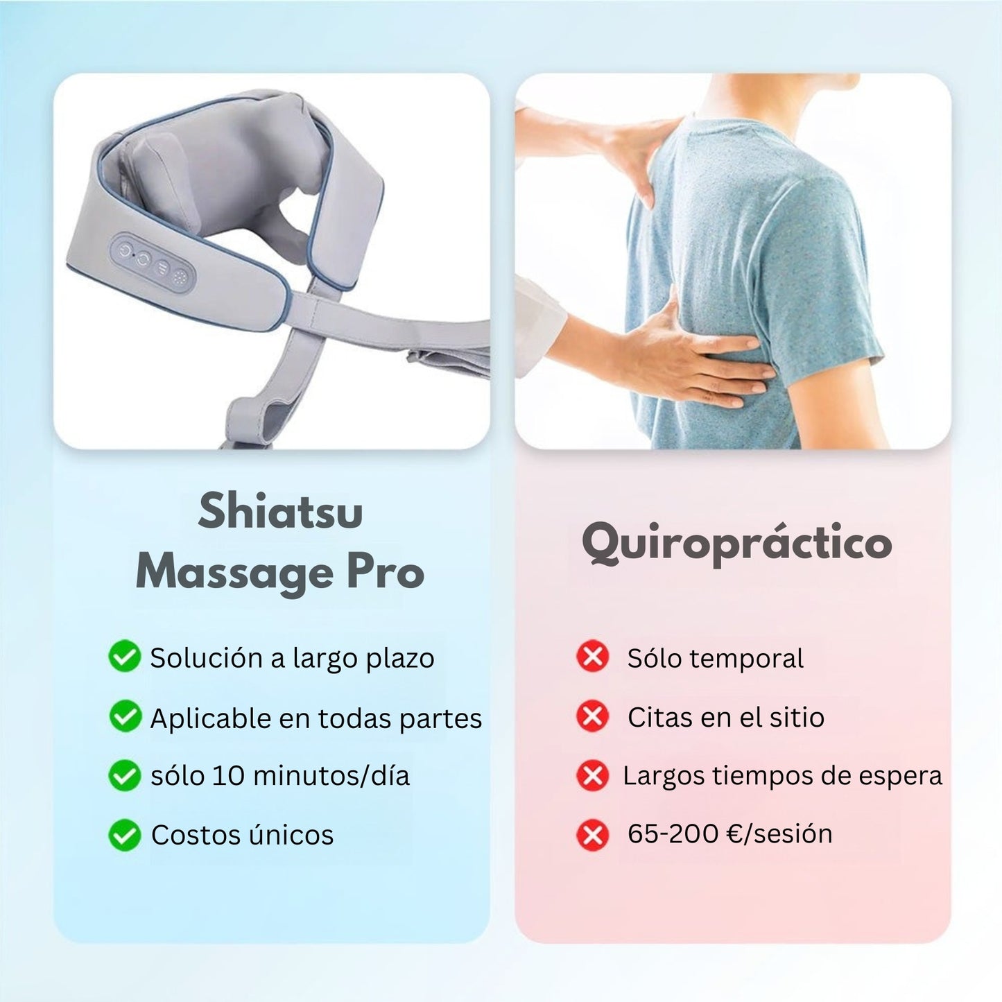 KörperHilfe® Shiatsu Massage Pro - Masajeador térmico inteligente