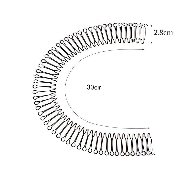 Juego de 3 Pinzas para el Cabello en Forma de U Pinzas Elásticas Negras
