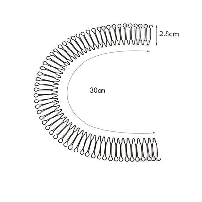 Juego de 3 Pinzas para el Cabello en Forma de U Pinzas Elásticas Negras