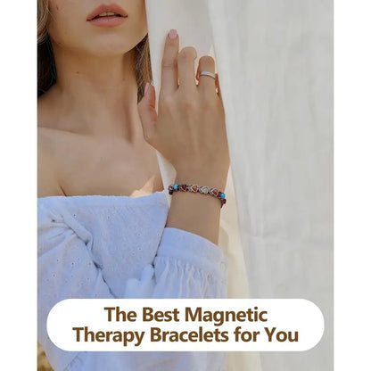 Pulsera de cobre Jecanori para mujer, pulseras magnéticas de cobre puro, piedras preciosas naturales únicas, regalos para mujer
