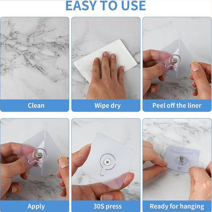 20 - unidades Ganchos adhesivos para marcos