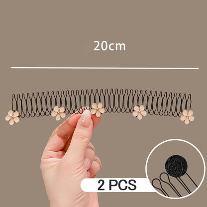 Juego de 3 Pinzas para el Cabello en Forma de U Pinzas Elásticas Negras