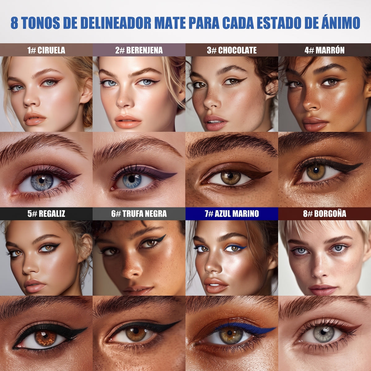 Lápiz delineador de ojos resistente al agua (24 horas) – Fórmula cremosa de larga duración
