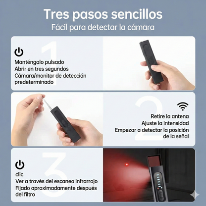Detector de cámaras ocultas y GPS - Portátil