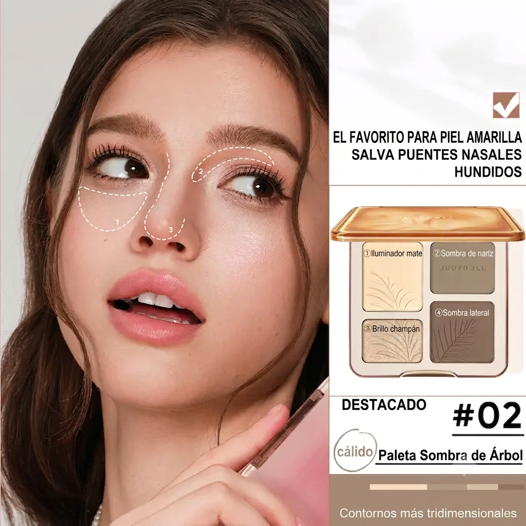 Iluminador y Contorno en Polvo Dúo para Definir Rostro