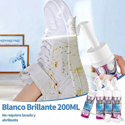 Limpiador de zapatos en espuma blanca