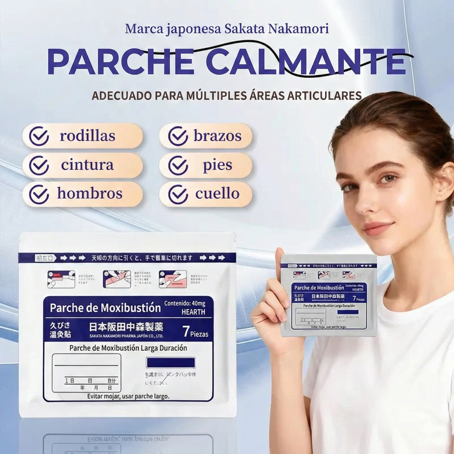 7 unidades - Parches térmicos a base de hierbas