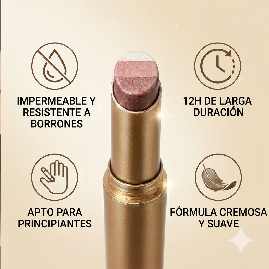 COMPRA 1, LLÉVATE 3 GRATIS: Sombras de ojos en barra, de larga duración y resistentes al agua, con efecto nacarado