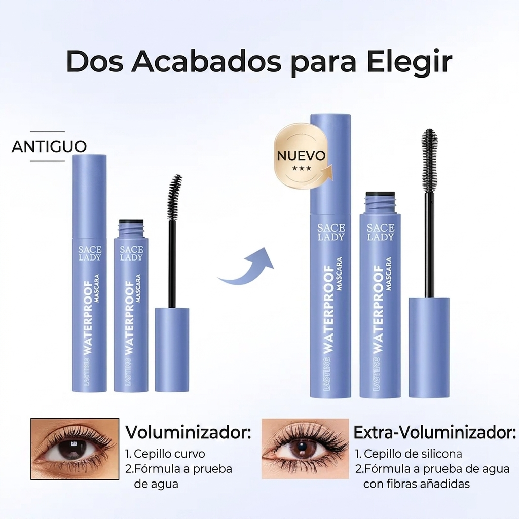 Volumen y Alargado Máscara de Pestañas Resistente al Agua