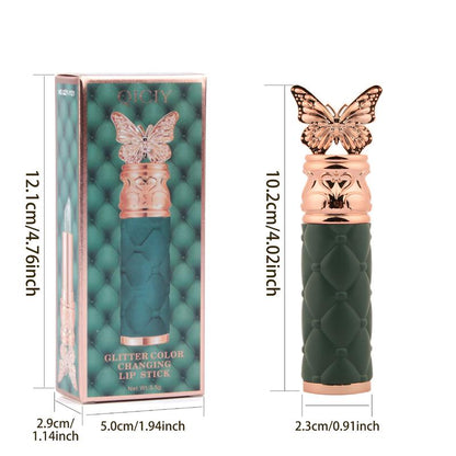 Bálsamo labial con pétalos que cambia de color, de larga duración, hidratante, resistente a la decoloración, sensible a la temperatura, maquillaje hidratante.