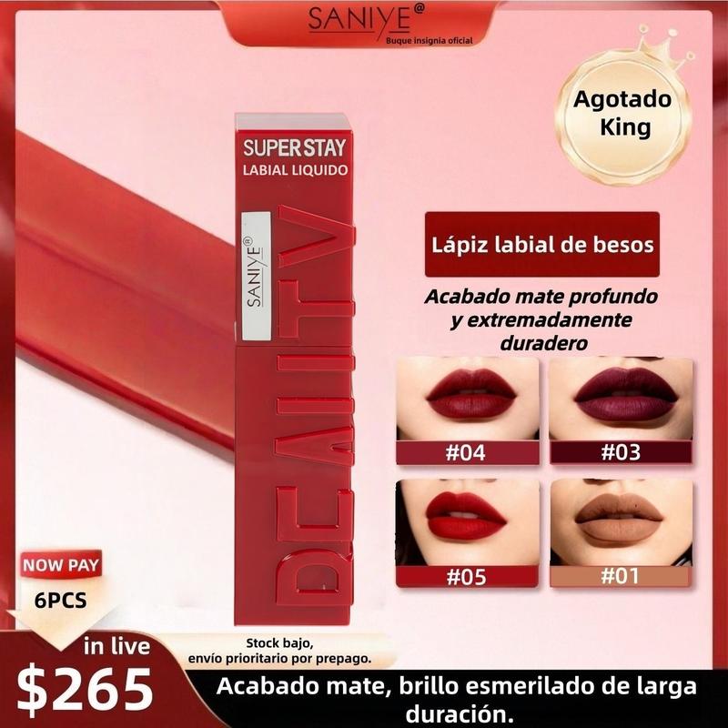 Labial Líquido Mate Larga Duración Tono Intenso Ligero