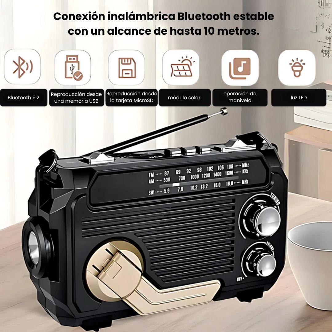 SafeWave | Radio de emergencia con batería externa