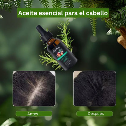 Aceite de romero y batana Tgideas - Mezclado con aceite de jojoba y argán - Aceite esencial 100% orgánico para el cuidado del cabello. Reparador diario, restaura la humedad y las vitaminas.