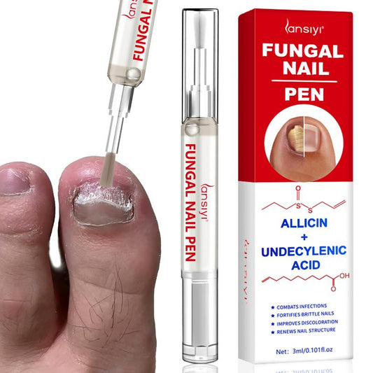 Lápiz para hongos en las uñas Lansiyi con alicina y ácido undecilénico, lápiz para el cuidado de las uñas, lápiz para el tratamiento de hongos en las uñas y otros problemas de uñas, kit de cuidado diario de uñas, suministros para manicuristas