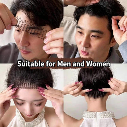 Juego de 3 Pinzas para el Cabello en Forma de U Pinzas Elásticas Negras