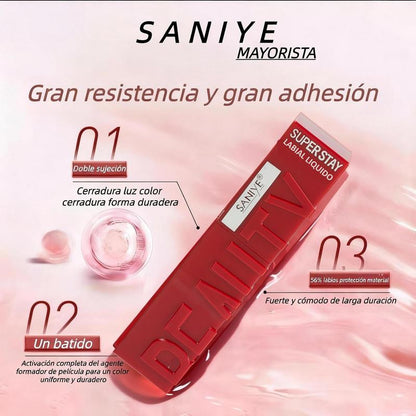 Labial Líquido Mate Larga Duración Tono Intenso Ligero