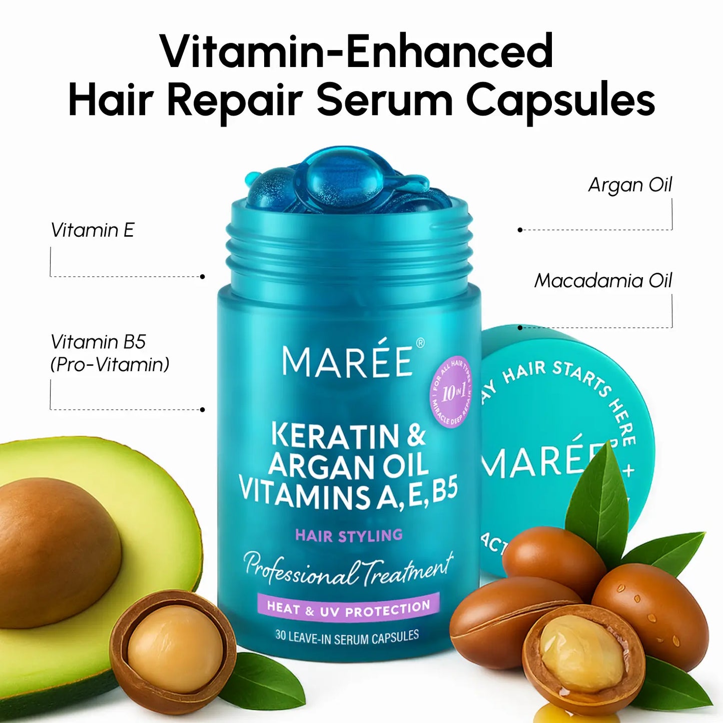 Alisado Capilar Serum con Aceite de Aguacate y Argán