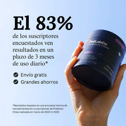 Probióticos para perros. Masticables blandos para alergias estacionales, salud intestinal y digestiva. Ingredientes de primera calidad revisados por veterinarios - Suplementos