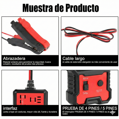 Comprobador de relés para automóviles - 12V/24V