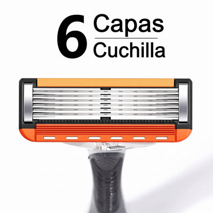 Afeitado Cómodo Kit Maquinilla Cabezal Giratorio Antideslizante