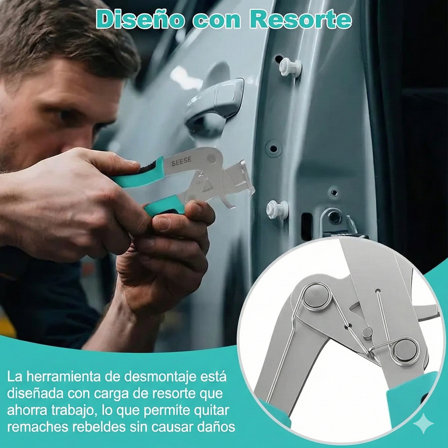 Alicates para extraer clips de fijación de automóviles - De alta resistencia