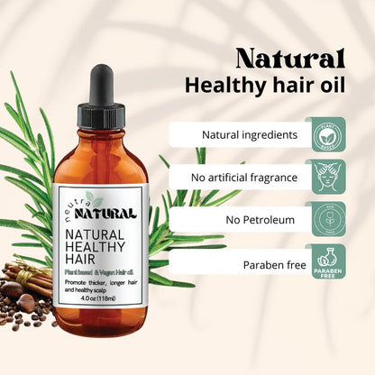 Aceite para el crecimiento del cabello - Ingredientes a base de plantas Cuidado del cabello Aceite de romero natural neutro Salud del cuero cabelludo Engrosamiento Nutrición