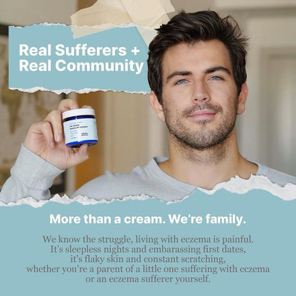Crema calmante natural con musgo marino y avena - Alivio del eccema y la psoriasis - Minerales oceánicos - Para piel sensible - Crema hidratante para el eccema y la piel seca
