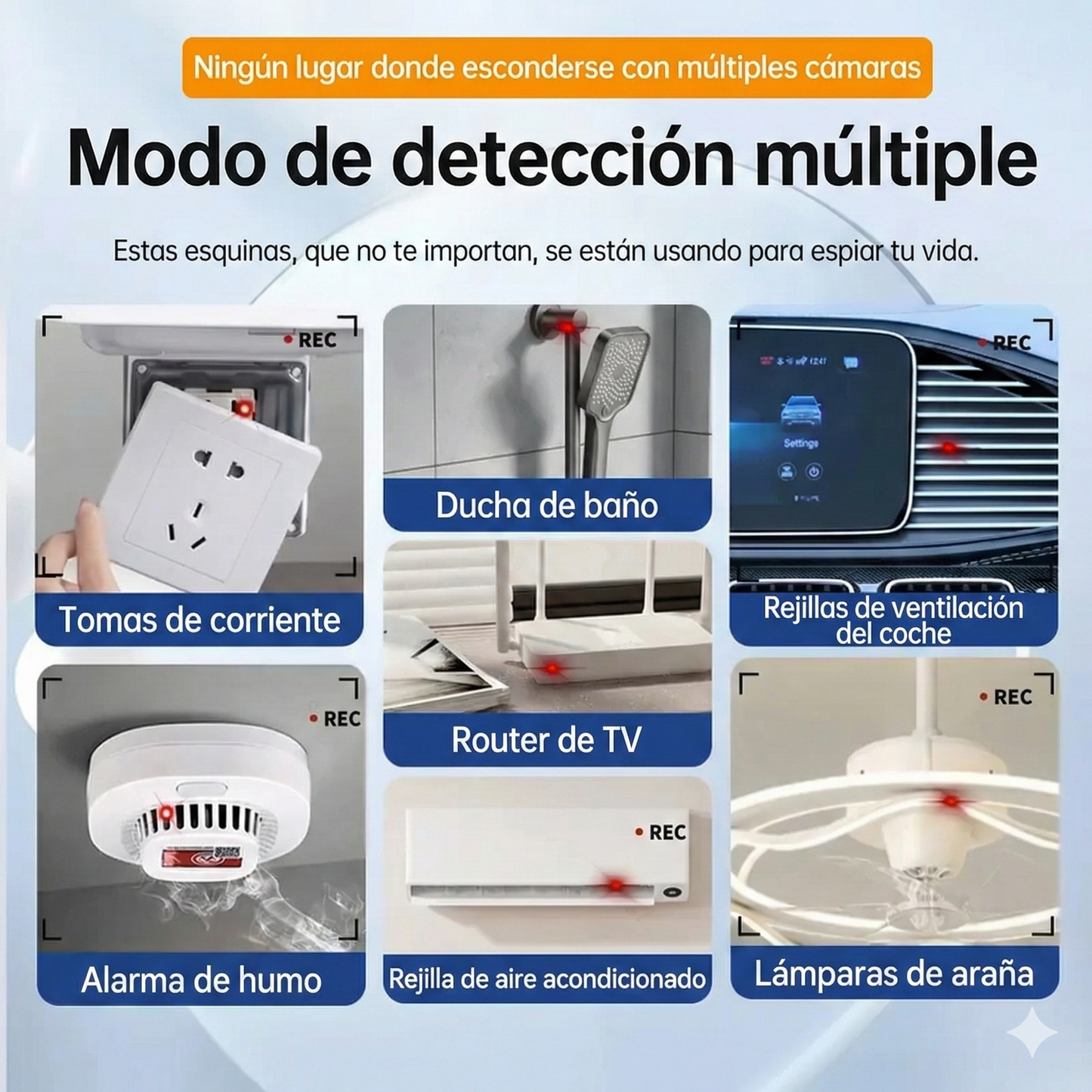 Detector de cámaras ocultas y GPS - Portátil