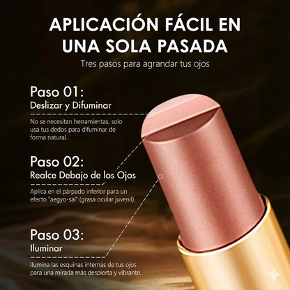 (Paquete de 4 colores) Sombra de ojos en barra 3 en 1 - Brillo de larga duración a prueba de manchas.