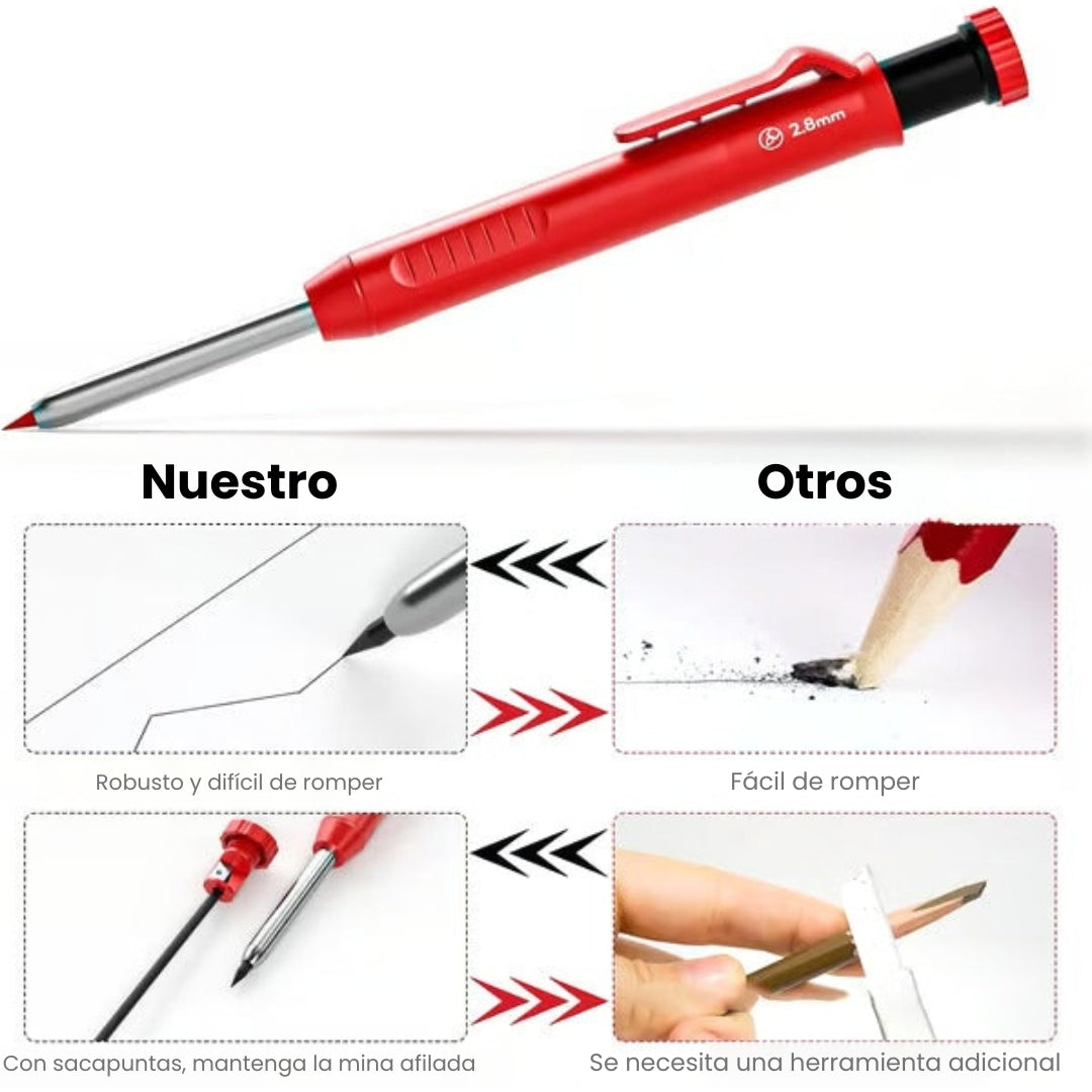 Juego de 24 lápices resistentes para construcción y carpintería