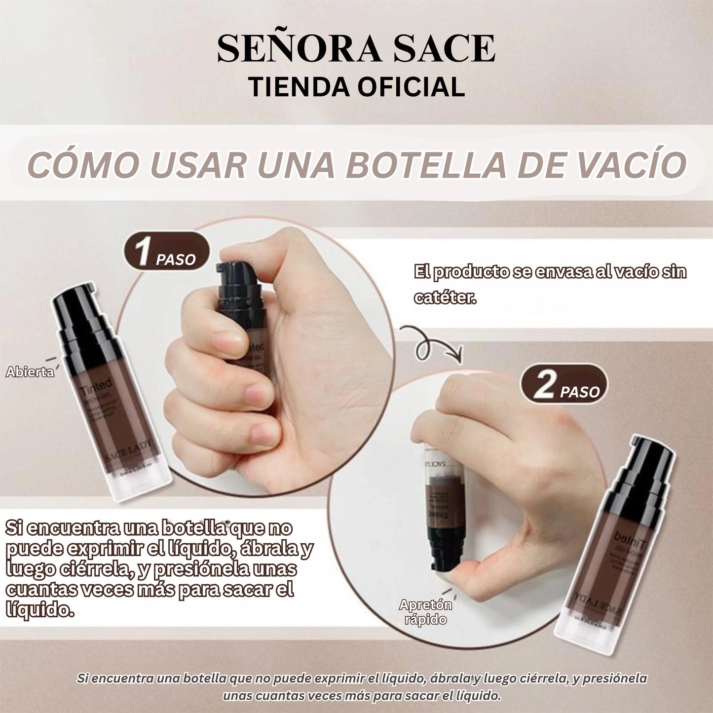 Kit de maquillaje en crema para cejas SACE LADY 3D, gel para cejas de 6 ml, resistente al agua y a las manchas, con efecto duradero 24 h