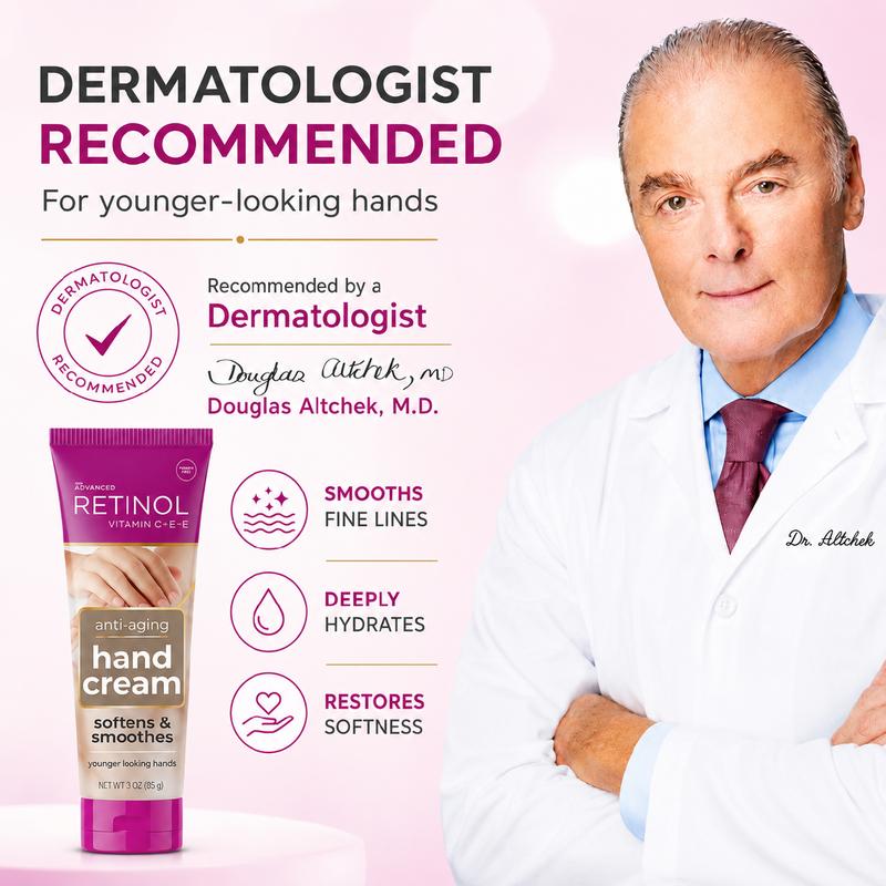 Crema de Manos Antiedad con Retinol – Vitaminas A, C y E