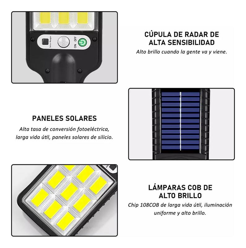Focos solares LED para exteriores, juego de 4 luces solares