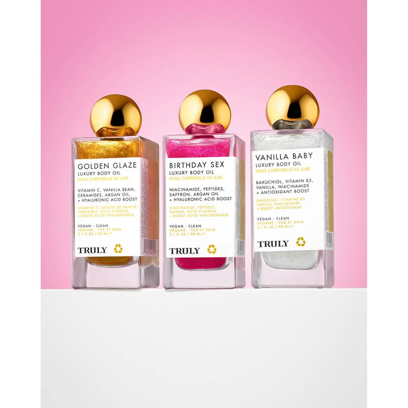 Aceite corporal de lujo Vanilla Baby - Aroma cálido a caramelo de vainilla