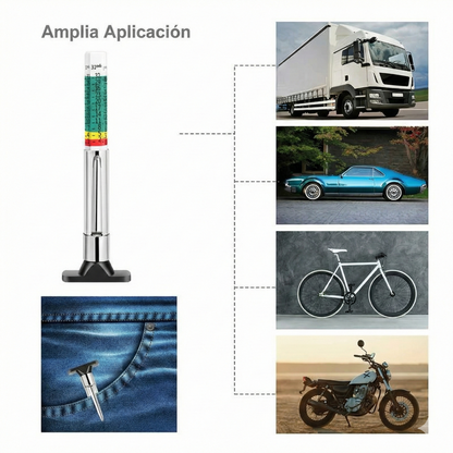 Medidor de profundidad de la banda de rodadura de neumáticos de coche (2 unidades)