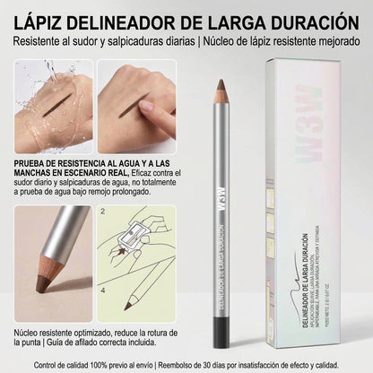 Lápiz delineador de ojos resistente al agua (24 horas) – Fórmula cremosa de larga duración
