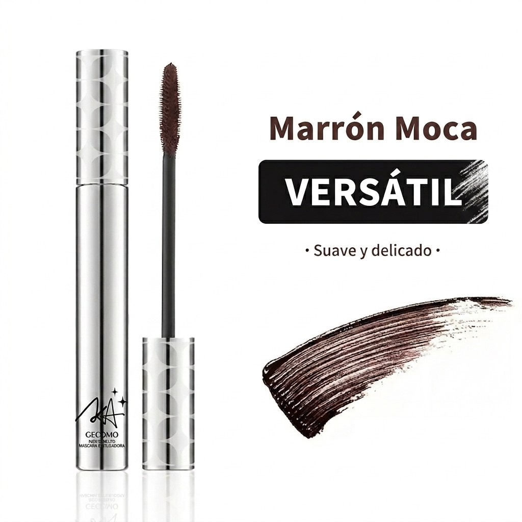 Máscara de Pestañas GECOMO Waterproof – Volumen Definido y Larga Duración (24h)