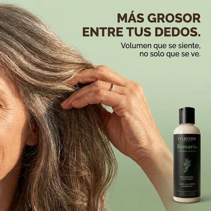 Champú de Romero y Queratina para un Cabello más Grueso