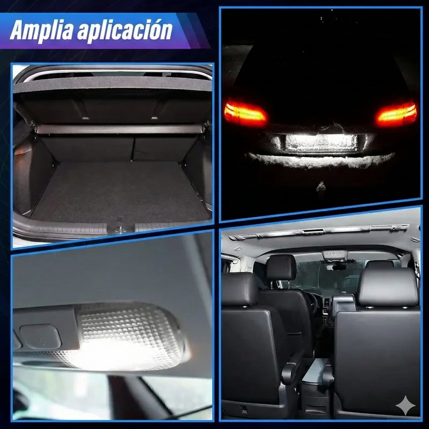 Kit de luces LED para el interior del coche - 42 piezas