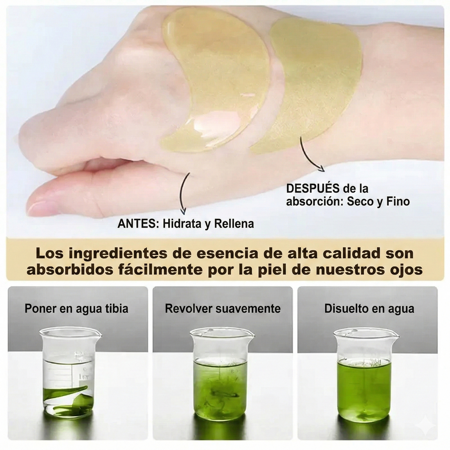 Mascarilla hidratante de aguacate para ojos (60 unidades)