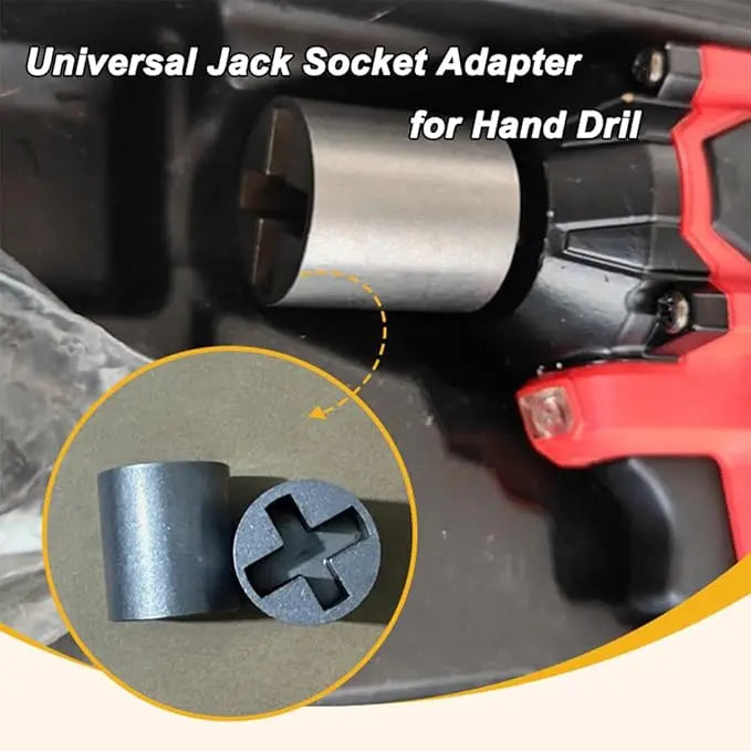 Adaptador de vaso de 1/2 pulgada de alta resistencia para gato de tijera, herramienta universal de mantenimiento de vehículos recreativos, adaptador para taladro eléctrico resistente a la corrosión con liberación rápida