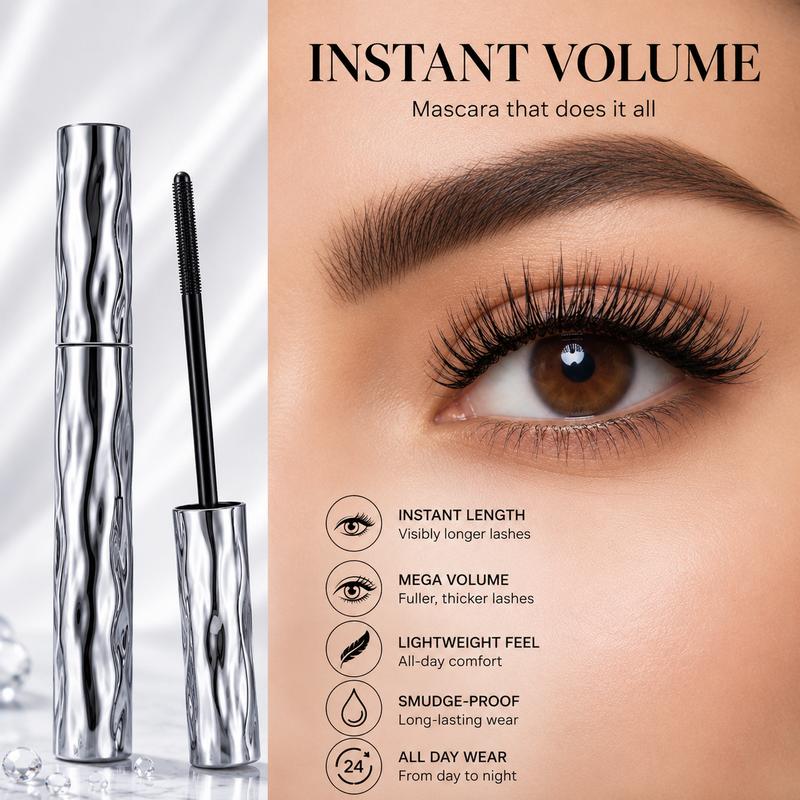 Pestañina Voluminizadora Waterproof Con Cepillo En Espiral