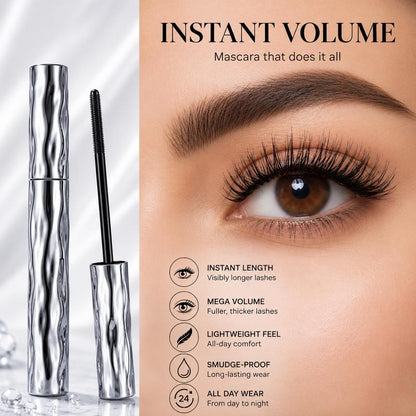 Pestañina Voluminizadora Waterproof Con Cepillo En Espiral