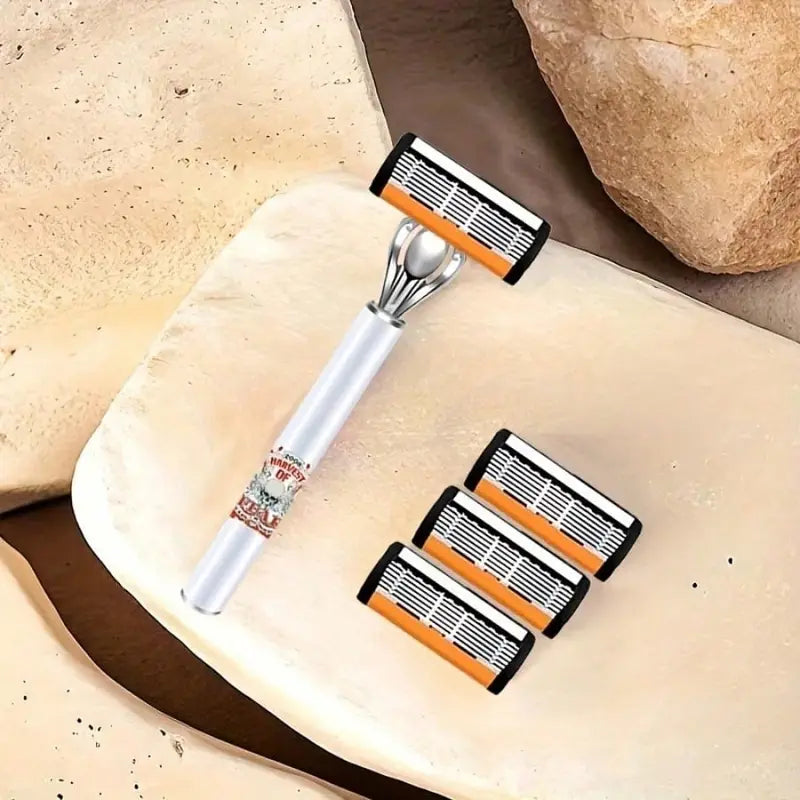 Maquinilla de Afeitar Clásica - 72 Cuchillas y 2 Mangos