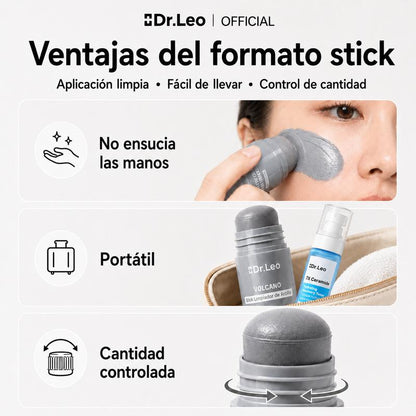 Limpieza Profunda Stick de Arcilla Volcánica con Carbón Activado